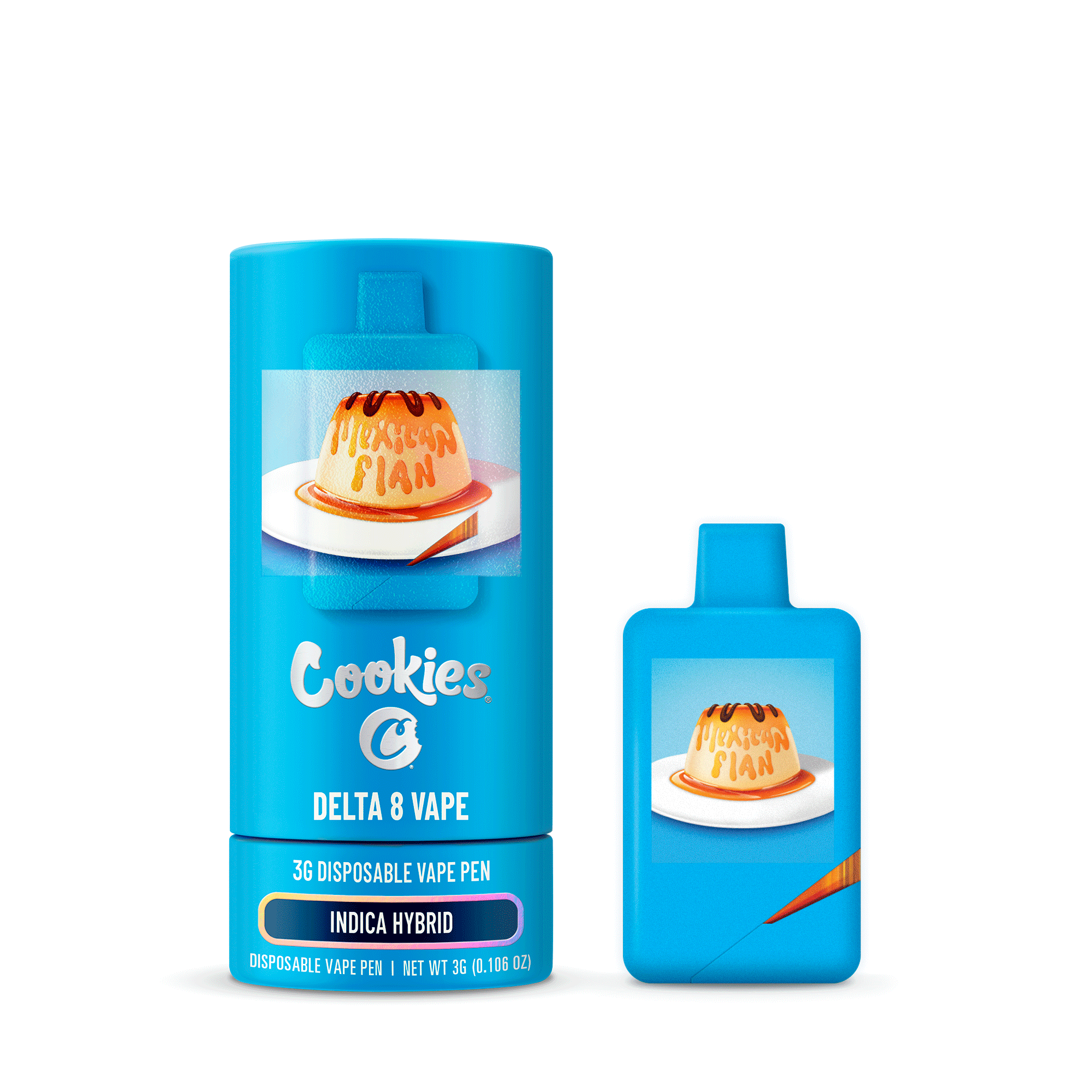 Cookies Disposable Vape 3ml D8 Mexican Flan 6ct