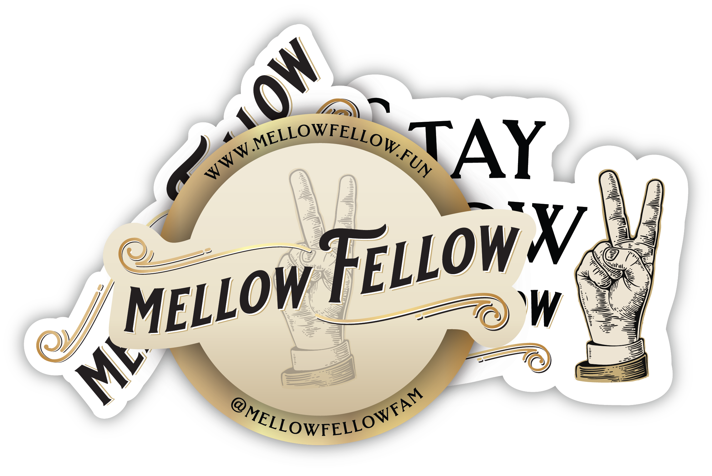 Mellow Fellow Marketing Material Assorted Small Sticker