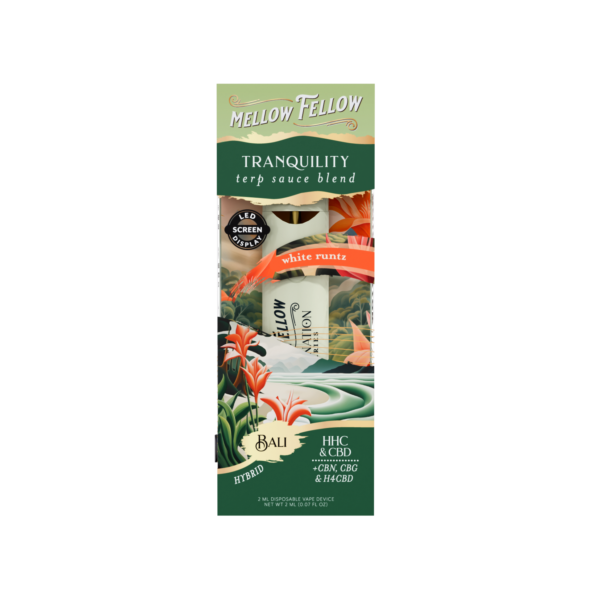 Mellow Fellow Terp Sauce Disposable Vape 2ml Tranquility Blend White Runtz (hybrid)
