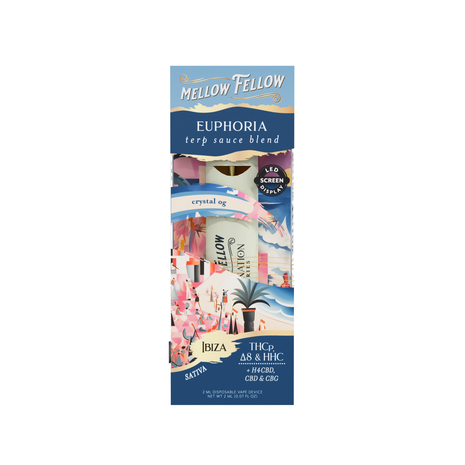 Mellow Fellow Terp Sauce Disposable Vape 2ml Euphoria Blend Crystal OG (sativa)