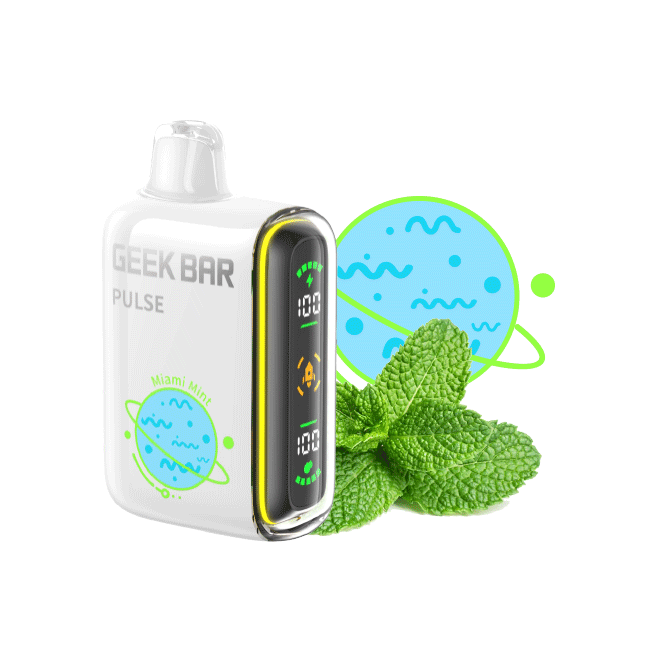 Geek Bar Nicotine Disposable Vape 15000p Miami Mint 5ct