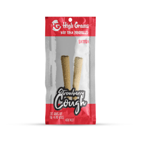 High Grams Preroll Kief 2g 2pc THCa Strawberry Cough 10ct