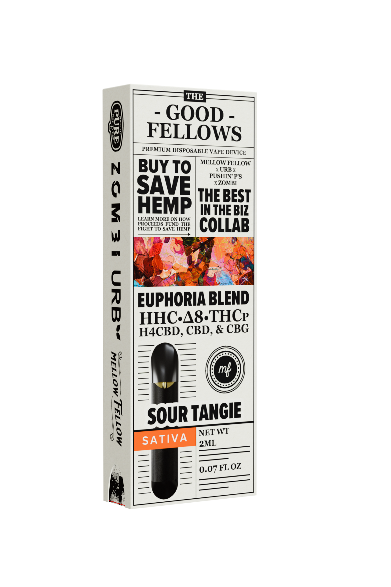 Good Fellows Disposable Vape 2ml Euphoria Blend Sour Tangie (sativa)