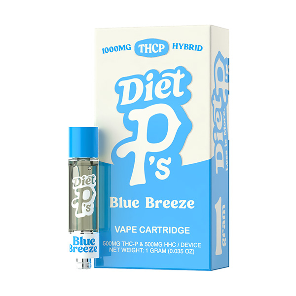 Pushin P’s Diet P’s Vape Cartridge 1ml THCP/HHC Blue Breeze 6ct