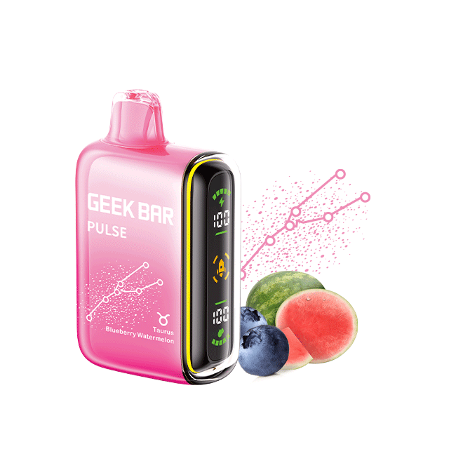 Geek Bar Nicotine Disposable Vape 15000p Blueberry Watermelon 5ct