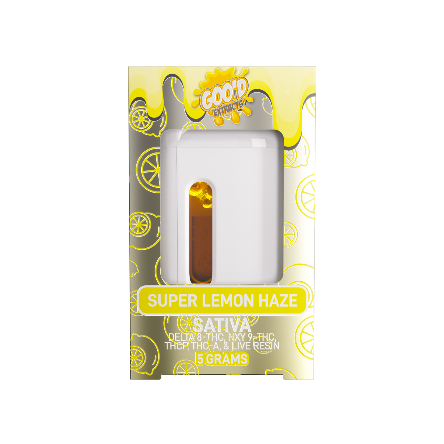 Goo'd Extracts Disposable Vape 5ml Delta-8-THC/HXY9/THCP/THCA Super Lemon Haze 6ct