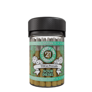 Twenty One Cannabis 21ct Jar Prerolls .7g THCA Sour Diesel