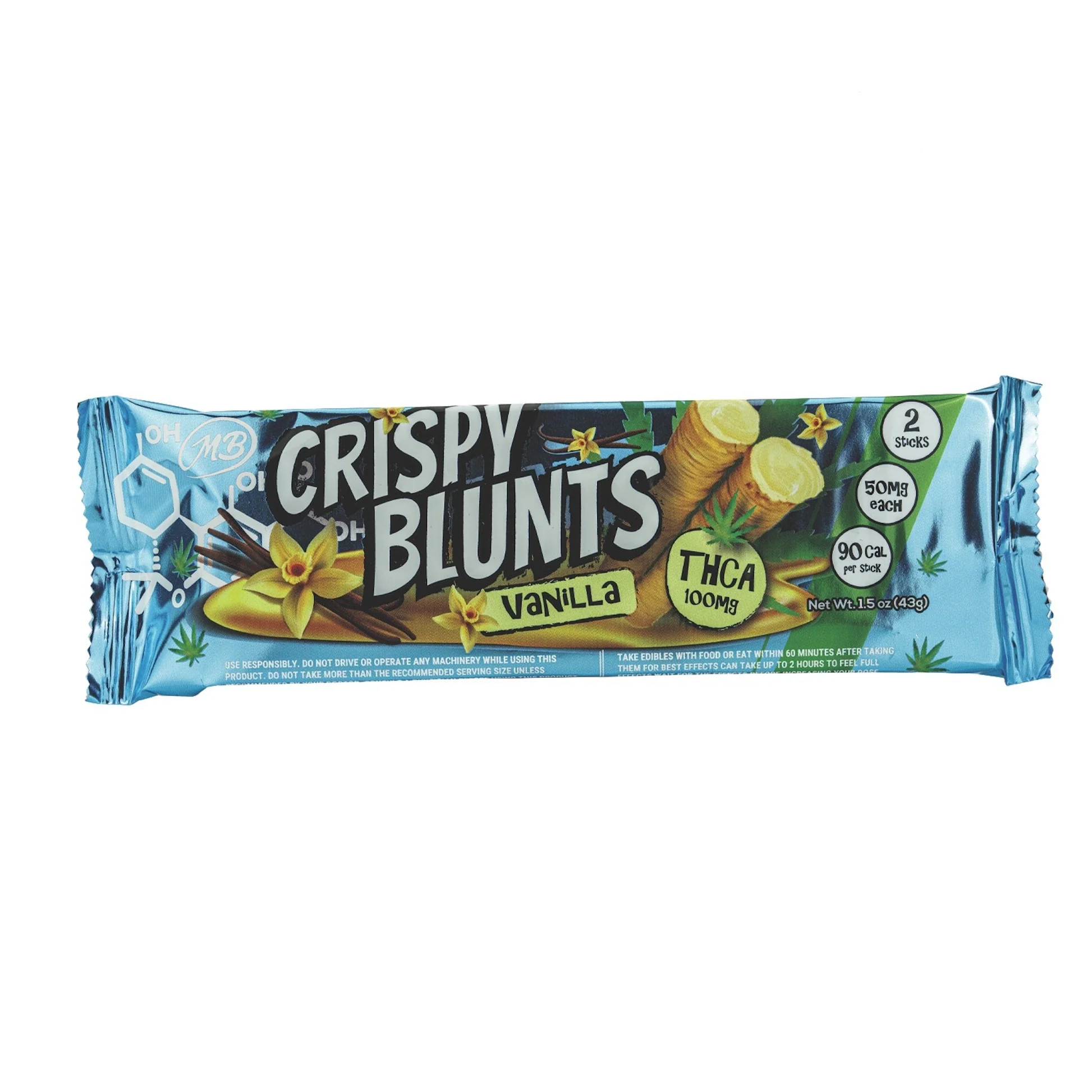 Crispy Blunts 2pc Edibles 100mg THCA Vanilla 10ct