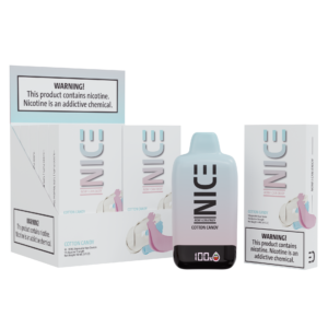NICE Nicotine Vape Disposable 9000p Cotton Candy 5ct