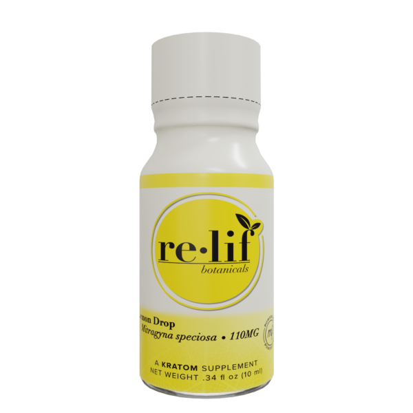 Relif Shot 110mg Kratom Lemon Drop 12ct