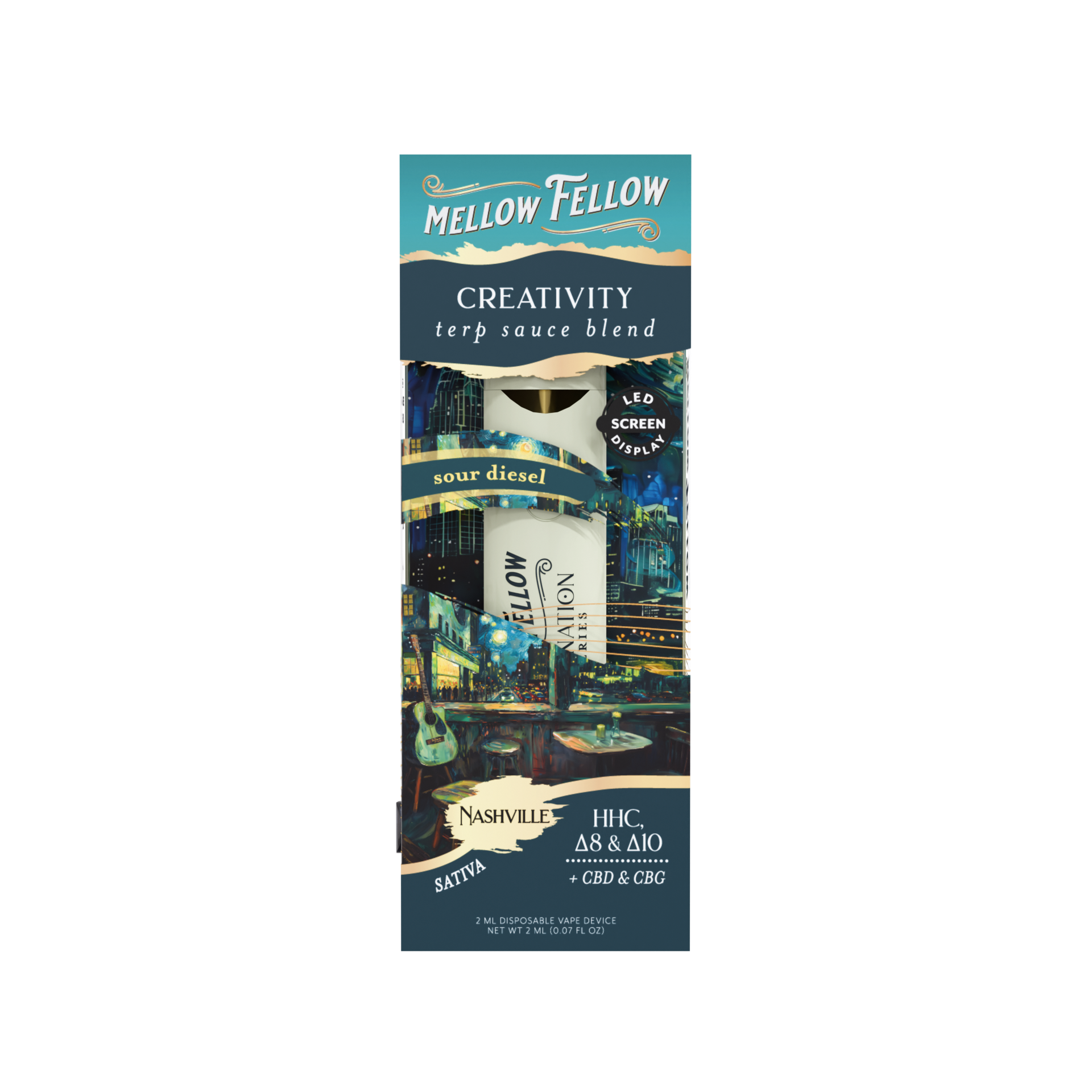 Mellow Fellow Terp Sauce Disposable Vape 2ml Creativity Blend Sour Diesel (sativa)