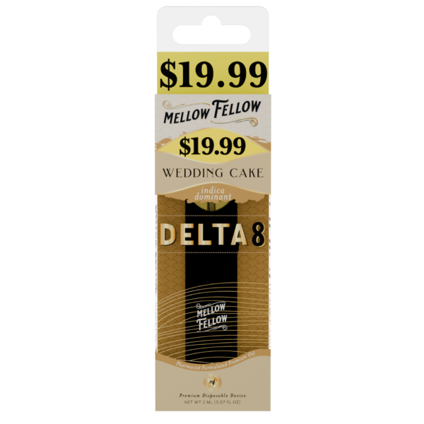 Mellow Fellow Premium Pre-Priced Vape Disposable 2ml D8 Wedding Cake (inidca)
