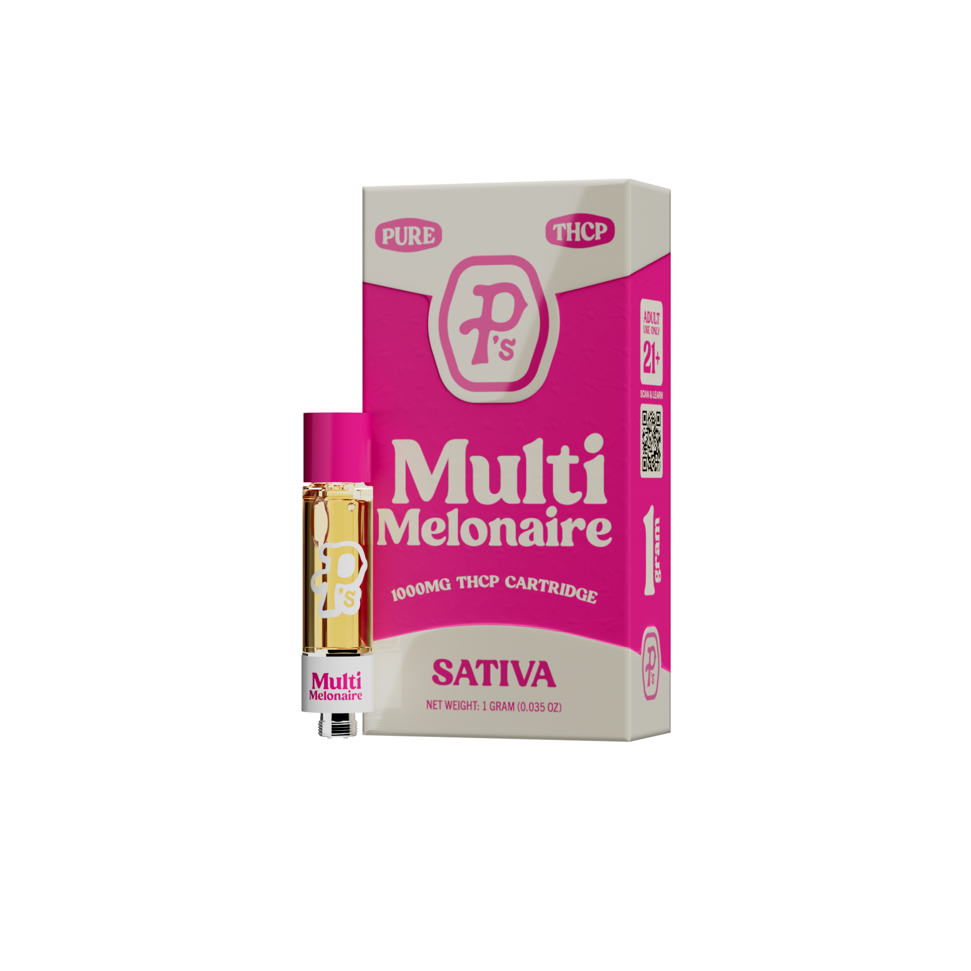 Pushin’ P’s Vape Cartridge 1ml THCP Multi Melonaire 6ct
