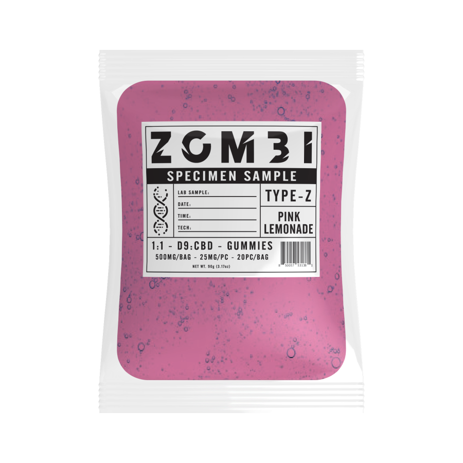 Zombi Edibles 500mg D9 Pink Lemonade 6ct