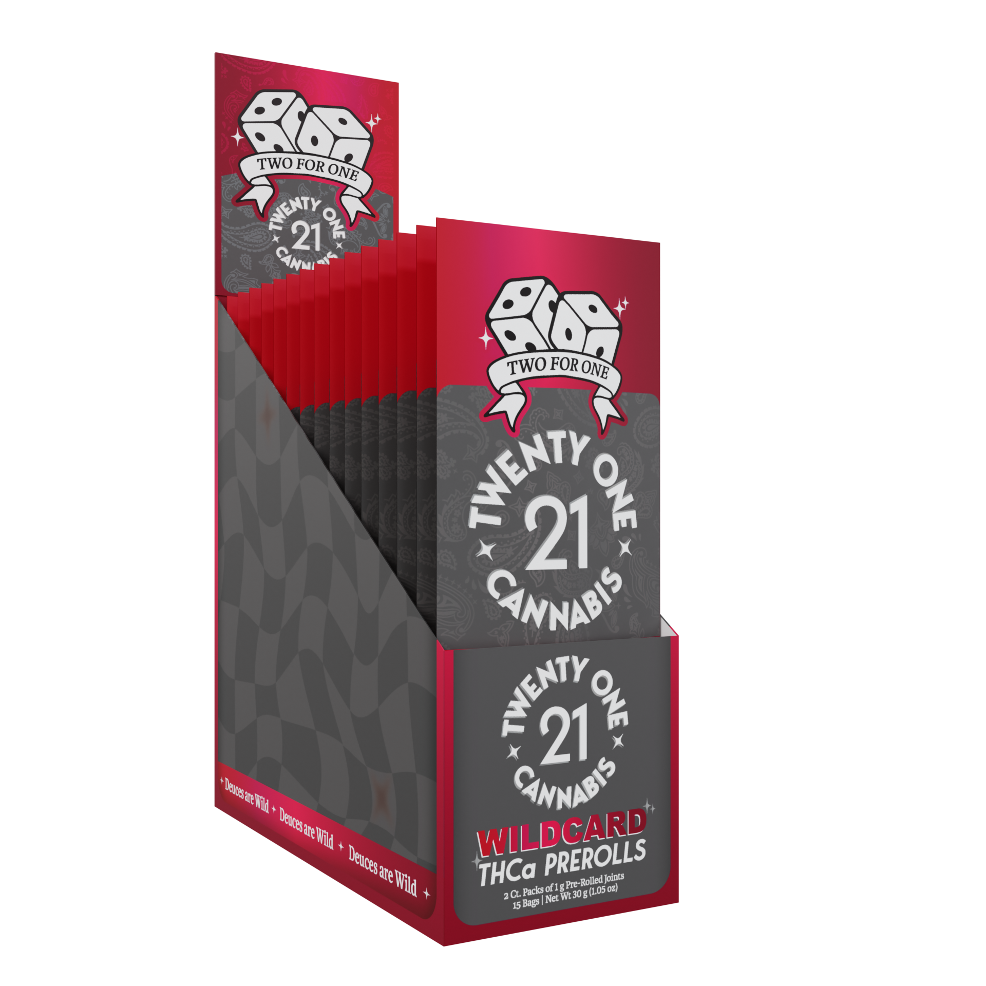 Twenty One Cannabis Joints 1g THCA Wildcard 15ct