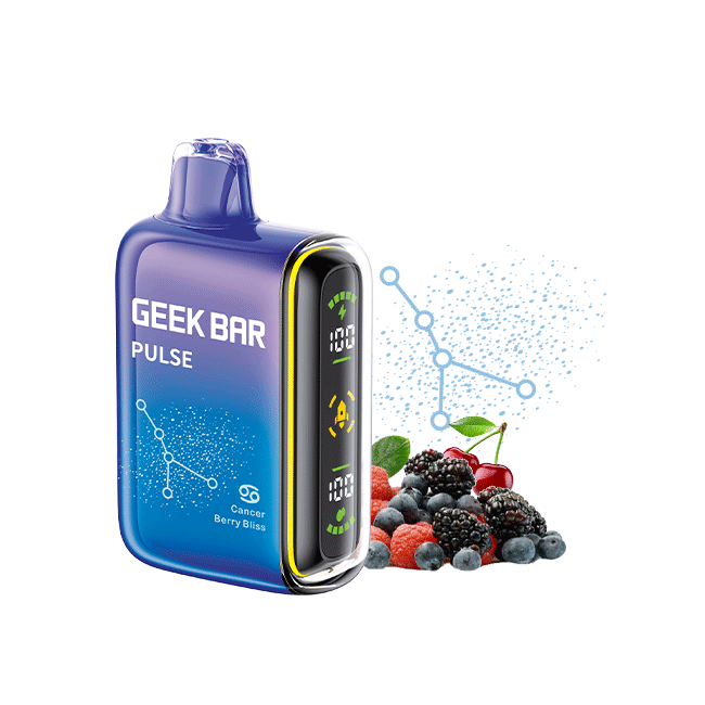 Geek Bar Nicotine Disposable Vape 15000p Berry Bliss 5ct