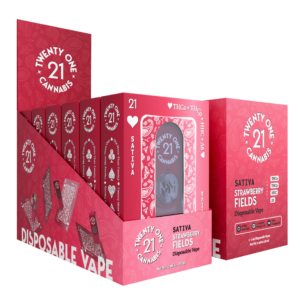 Twenty One Cannabis Vape Disposable 2ml THCA/THCP Strawberry Fields (Sativa)