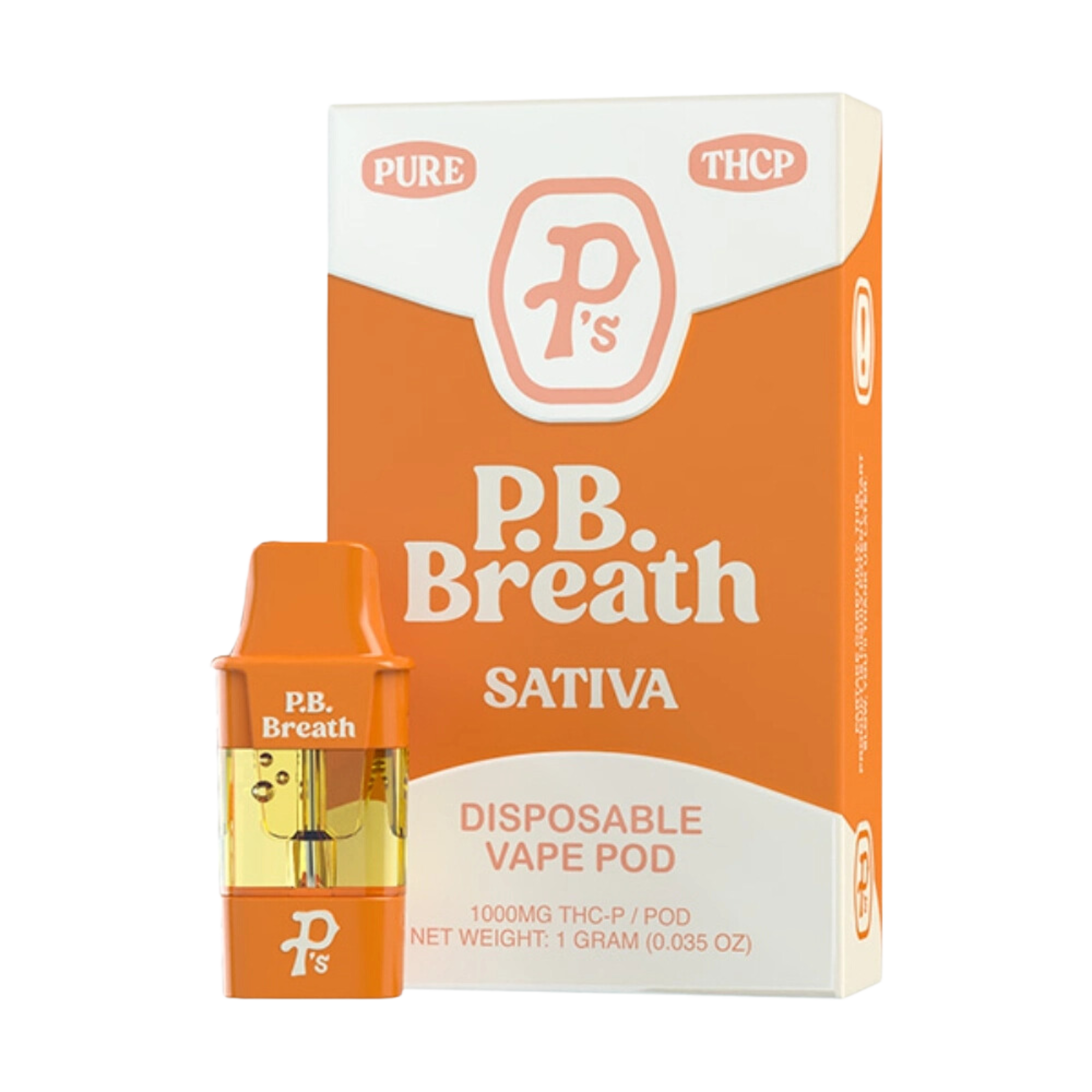 Pushin’ P’s Pack O Pods Disposable Vape 1ml THCP PB Breath 6ct