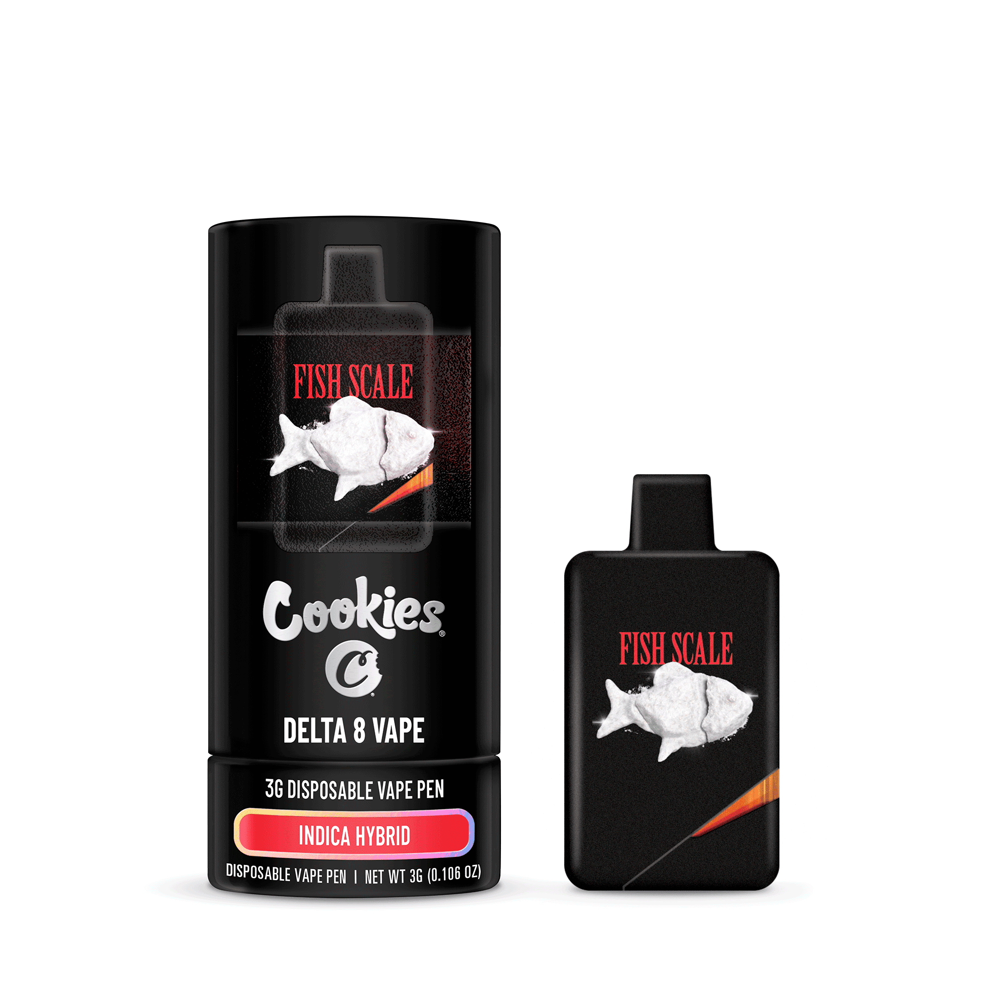 Cookies Disposable Vape 3ml D8 Fish Scale 6ct