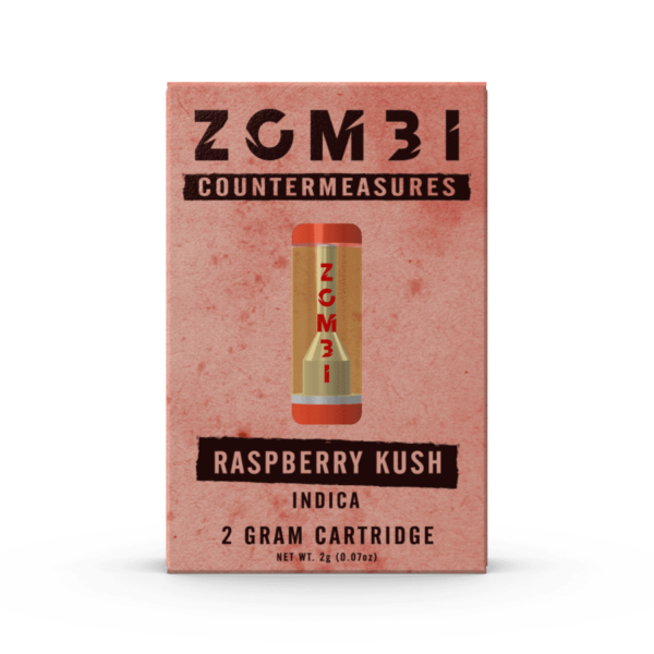 Zombi Vape Cartridge 2ml H4CBD/THC-C/HHC Raspberry Kush (indica) 6ct