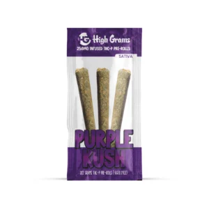 High Grams 3pc Infused Prerolls 6G THCp Blend Purple Kush (sativa)