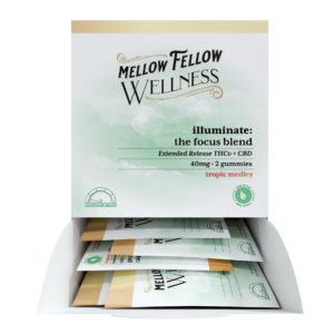Mellow Fellow Wellness 2pc Gummies 40mg Illuminate Blend Tropic Medley