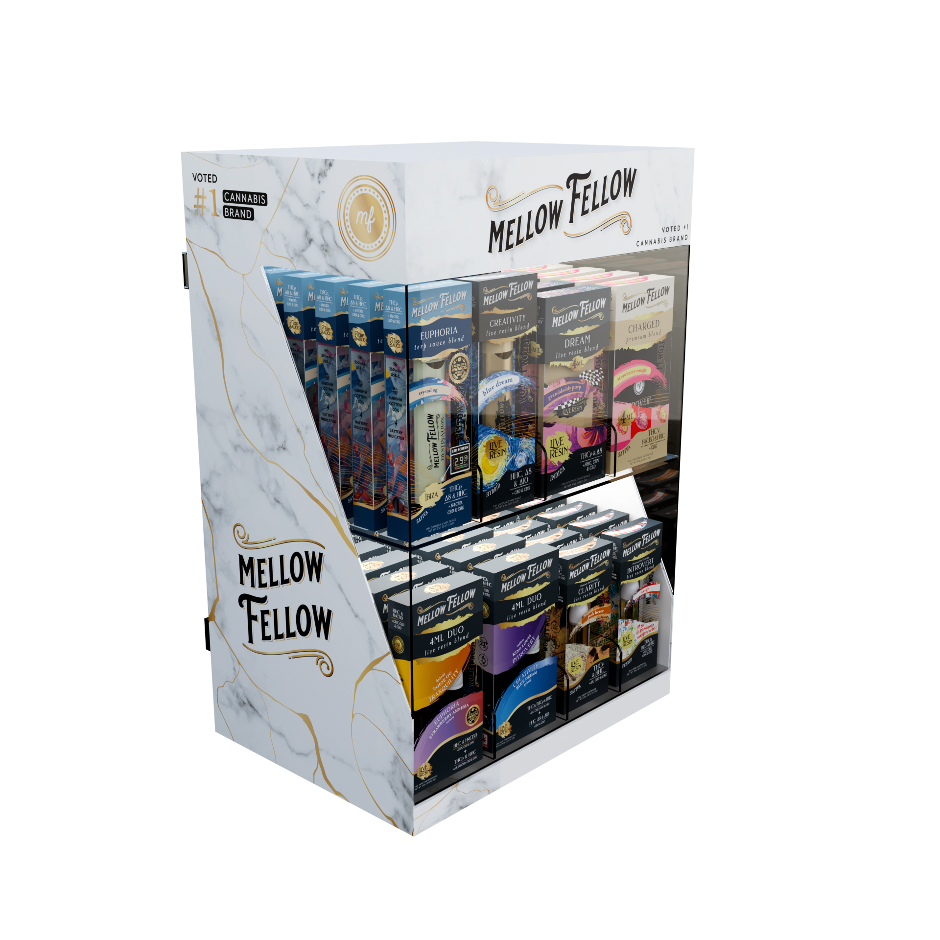 Mellow Fellow Marketing Material Acrylic Display Case