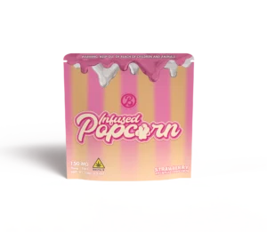 Baked Bags Infused Pop Corn Edibles 150mg Delta-9 – Strawberry