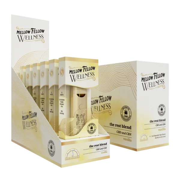 Mellow Fellow Wellness Disposable Vape 1ml Rest Blend Vanilla