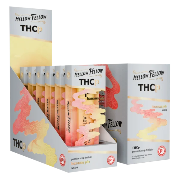 Mellow Fellow Premium Disposable Vape 0.5ml THCP Banana Pie (Sativa)
