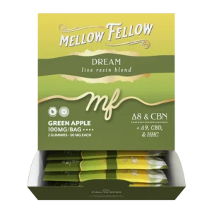 Mellow Fellow Live Resin M-Fusions 2pc Edibles 100mg Nano Dream Blend Blue Razz (Copy)