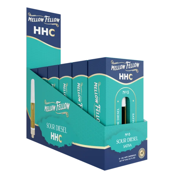 Mellow Fellow Classic Vape Cartridge 1ml HHC – Sour Diesel-POP-1