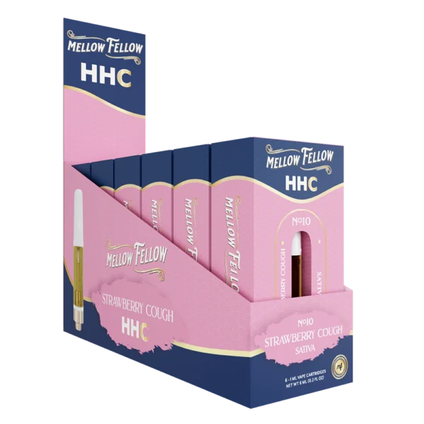 Mellow Fellow Classic Vape Cartridge 1ml HHC – Strawberry Cough-POP-1