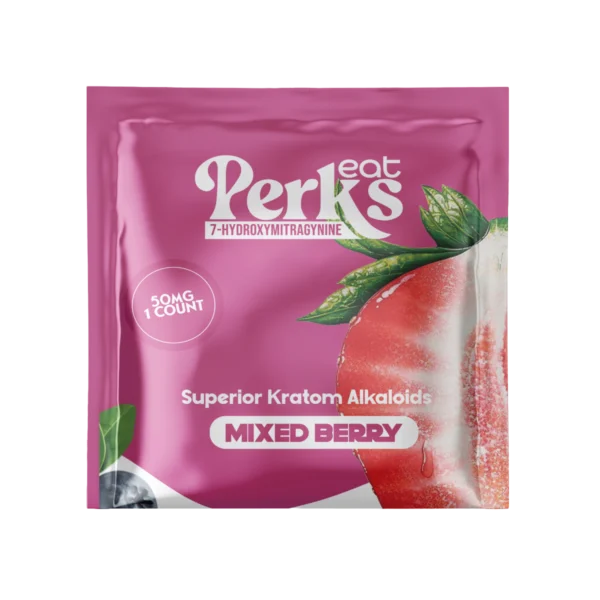 Eat Perks Kratom 1pc Tablets 50mg 7-Hydroxy Mitragynine Strawberry