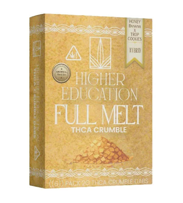 Higher Education Crumble Dabs Concentrates 2g THCa Honey Banana X Trop Cookies
