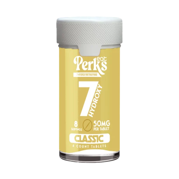 Eat Perks Kratom 4pc Tablets 200mg 7-Hydroxy Mitragynine Cherry