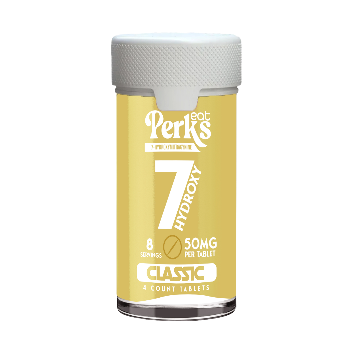Eat Perks Kratom 4pc Tablets 200mg 7-Hydroxy Mitragynine Classic
