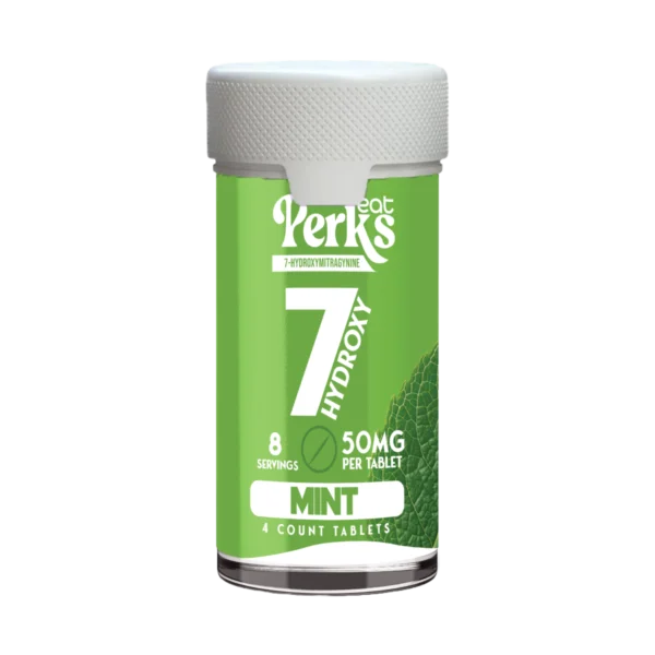 Eat Perks Kratom 4pc Tablets 200mg 7-Hydroxy Mitragynine Cherry