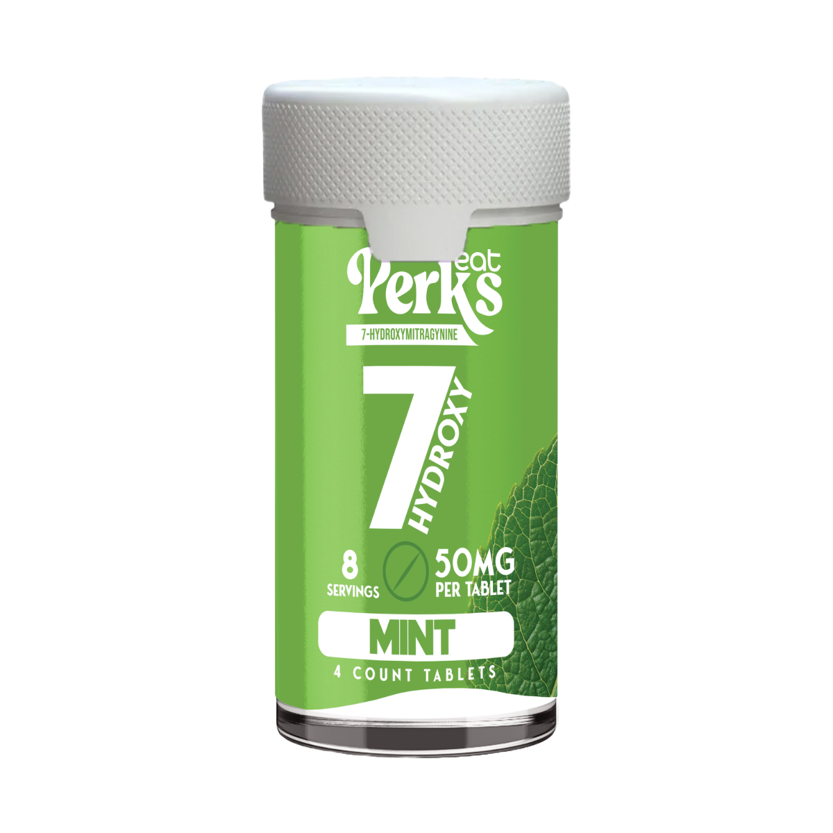 Eat Perks Kratom 4pc Tablets 200mg 7-Hydroxy Mitragynine Mint