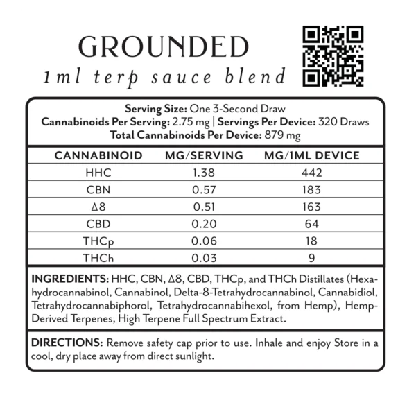 Mellow Fellow FL Compliance Stickers 1.875″x2″ Terp Sauce 1ml Grounded
