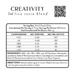 Mellow Fellow FL Compliance Stickers 1.875″x2″ Live Resin 1ml Creativity