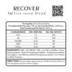 Mellow Fellow FL Compliance Stickers 1.875″x2″ Live Resin 1ml Recover