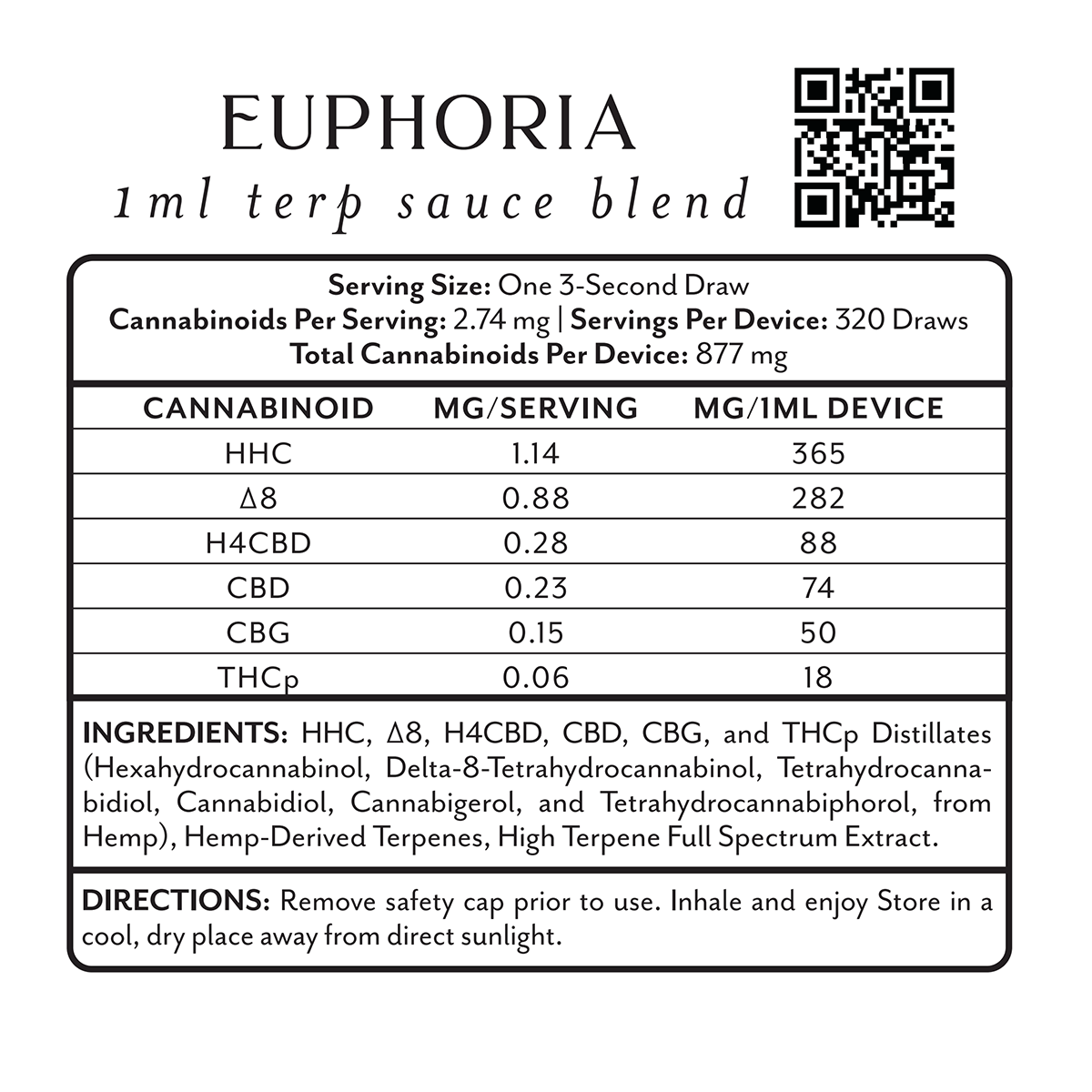 Mellow Fellow FL Compliance Stickers 1.875"x2" Terp Sauce 1ml Euphoria
