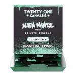 Twenty One Cannabis Private Reserve Flower 1g Exotic THCa Alien Mintz (Hybrid) 28ct