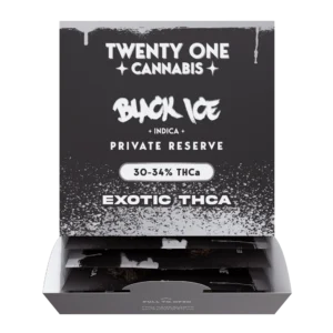 Twenty One Cannabis Private Reserve Flower 1g Exotic THCa Black Ice (Indica)