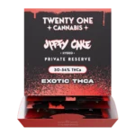 Twenty One Cannabis Private Reserve Flower 1g Exotic THCa Jiffy Cake (Hybrid) 28ct