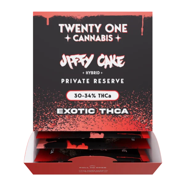 Twenty One Cannabis Private Reserve Flower 1g Exotic THCa Jiffy Cake (Hybrid)