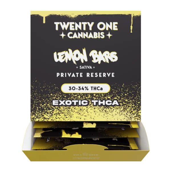 Twenty One Cannabis Private Reserve Flower 1g Exotic THCa Lemon Bars (Sativa)