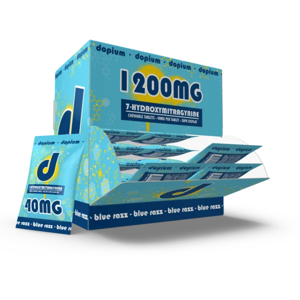 Dopium 1pc Tablet 40mg 7-Hydroxymitragynine Blue Razz 30 CT