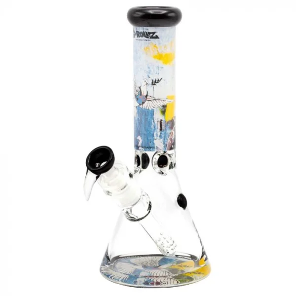 G-Rollz Banksy’s Accessories 1pc Bong 37cm-Ø50mm-29.2mm Bulletproof Dove White